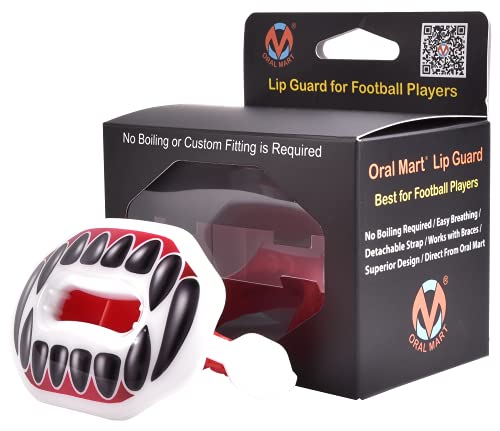 Oral Mart Football Lip Guard Mouthpiece 2.0 (Black Vampire Fangs) Pacifier Football Mouth Guard