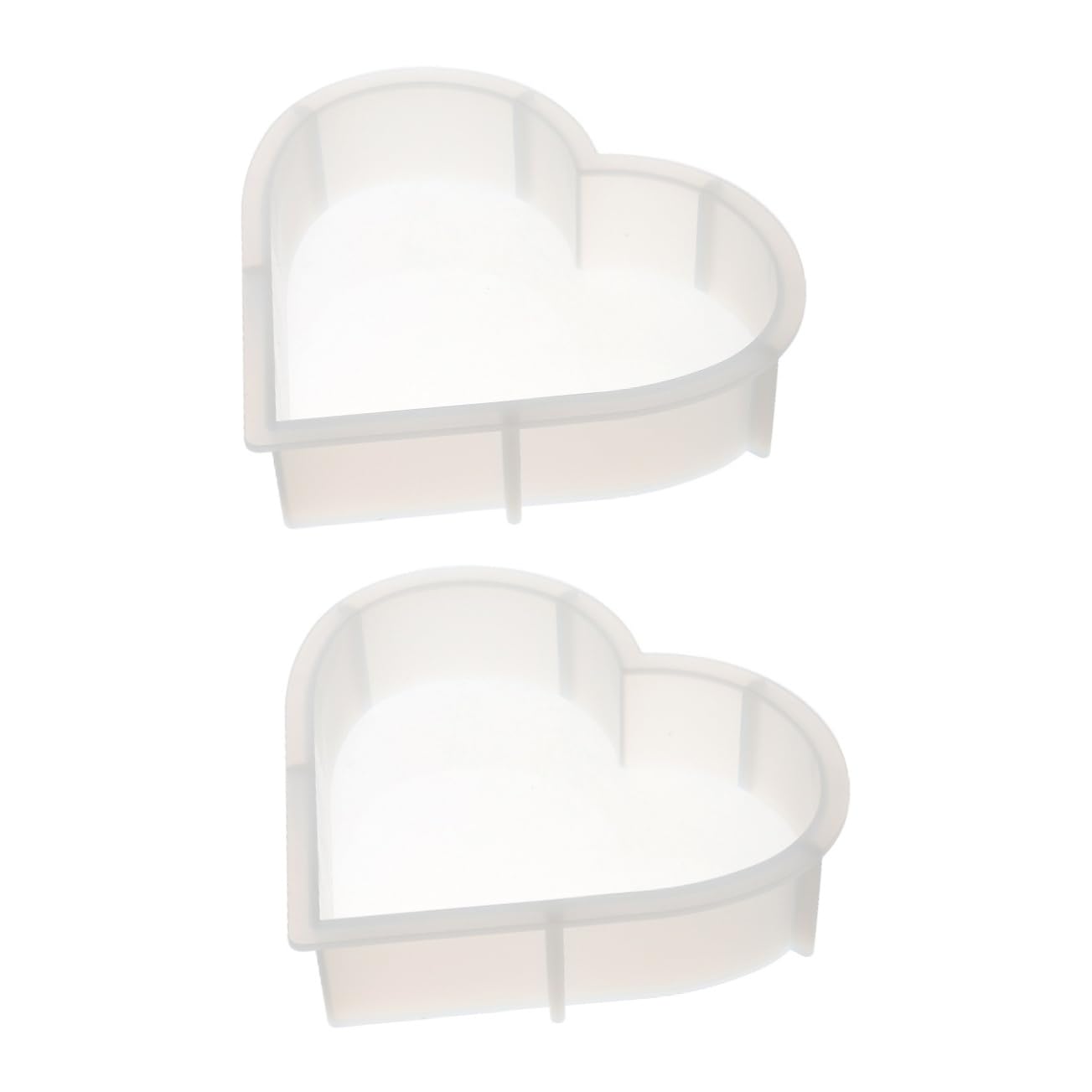 ifundom Lot De 2 Grands Moules en Silicone en Forme De Cœur pour -Livres en Résine. Intérieur Lisse pour Un Démoulage Facile.