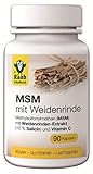 Raab Vitalfood MSM mit Weidenrinde, hochwertigen Weidenrindenextrakt mit standardisiertem Salicingehalt, Vegan, Glutenfrei, Laktosefrei 90 Kapseln, 56.7 g