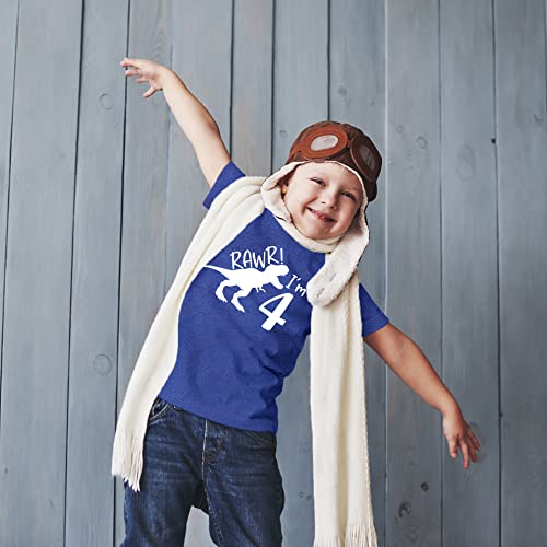 rawr im 4 Year Old boy Shirt Roar 4th Birthday Shirt boy Four Dinosaur Tshirt4