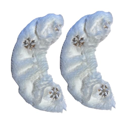 kowaku Cubiertas para de Patines sobre Hielo, Protector de para Patines sobre Hielo para Adultos, Funda Protectora de Franela Ligera para, Copos de Nieve Dorados
