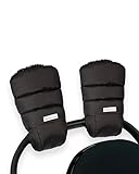 7 A.M. Enfant Warmmuffs Stroller Gloves with Universal Fit (Black Plush)