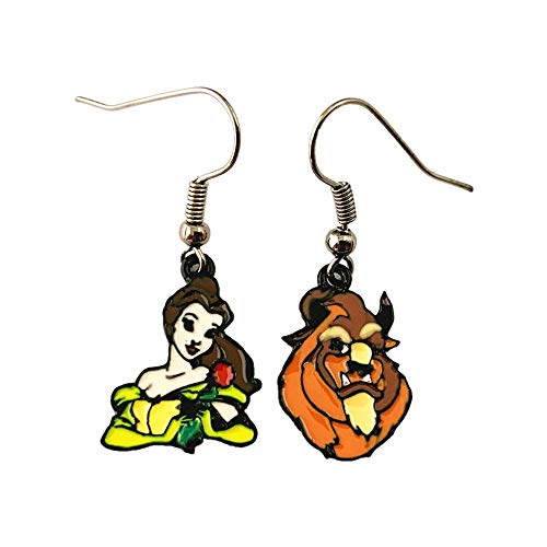 Fandom Enthusiast Beauty The Beast Princess Belle Earrings Gifts For Girl Woman (Beauty The Beast Earrings B) #TOP5