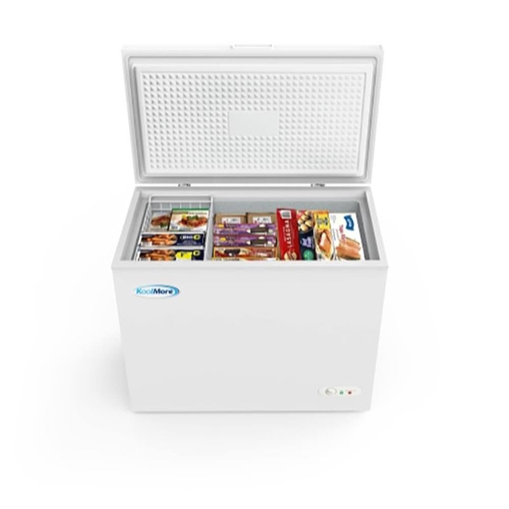 Pemberly Row Metal Deep Chest Freezer With Two Wire Baskets In White on Fridge.com - View 5