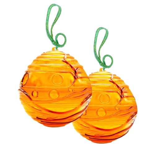 Plkjiu 2 Pack Spherical Wasp Trap - Eco-Friendly Reusable Hornet Catcher for Indoor & Outdoor Use | Waterproof Bee Safe Insect Trap with Non-Toxic Bait | Effective Wasp Nest Deterrent