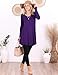 Popana Long Sleeve Tunic Top Shirts Women, Flowy Dressy Loose Fit Tops Womens Tunics Tees Long Sleeve Shirt for Leggings Eggplant
