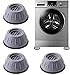 4 Pièces Patins Anti Vibration, Machine À Laver Anti Vibration Tampon, Amortisseurs Anti­vibration, Tampons À Pied Machine À Laver, Support Machine à Laver Sèche-linge Universel