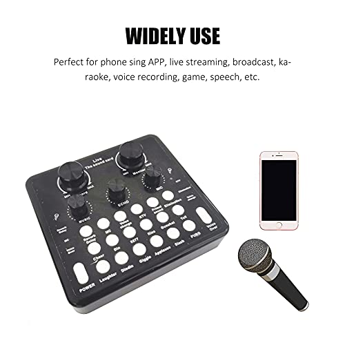 TOTHEBEACH Sound Mengpaneel, V7 Mini Bluetooth Live Soundkaart, Audio DJ Mixer & Voice Changer Geluidskaart met meerdere… - Image 3