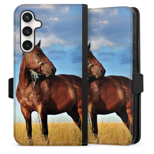 Coque Galaxy S23 FE etui portefeuille a rabat magnetique motif cheval