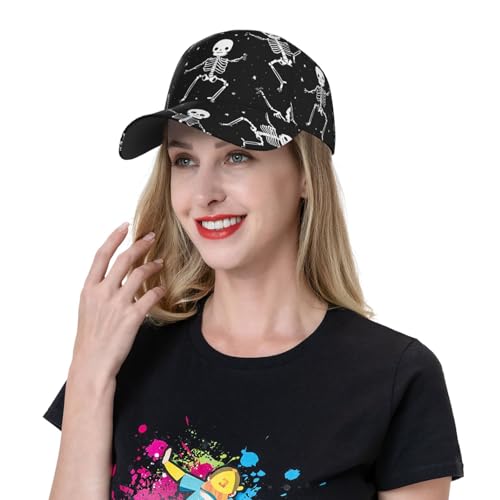 Gorra de béisbol de calavera transpirable con visera de protección solar 7