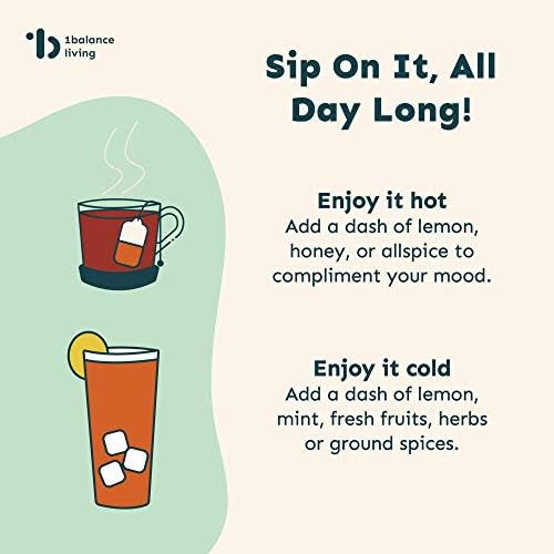 Menopause Support Tea | Cooling relief for Hot Flashes, Night Sweats, Mood Swings, Bloating, Promotes Restful Sleep, Supports Bone and Joint Health | 10 Herbs including Shatavari, Black Cohosh, Red Clover, Fennel, Sage | 100% Organic | Hibiscus Mint Flavor | 30 Tea Bags - Image 5