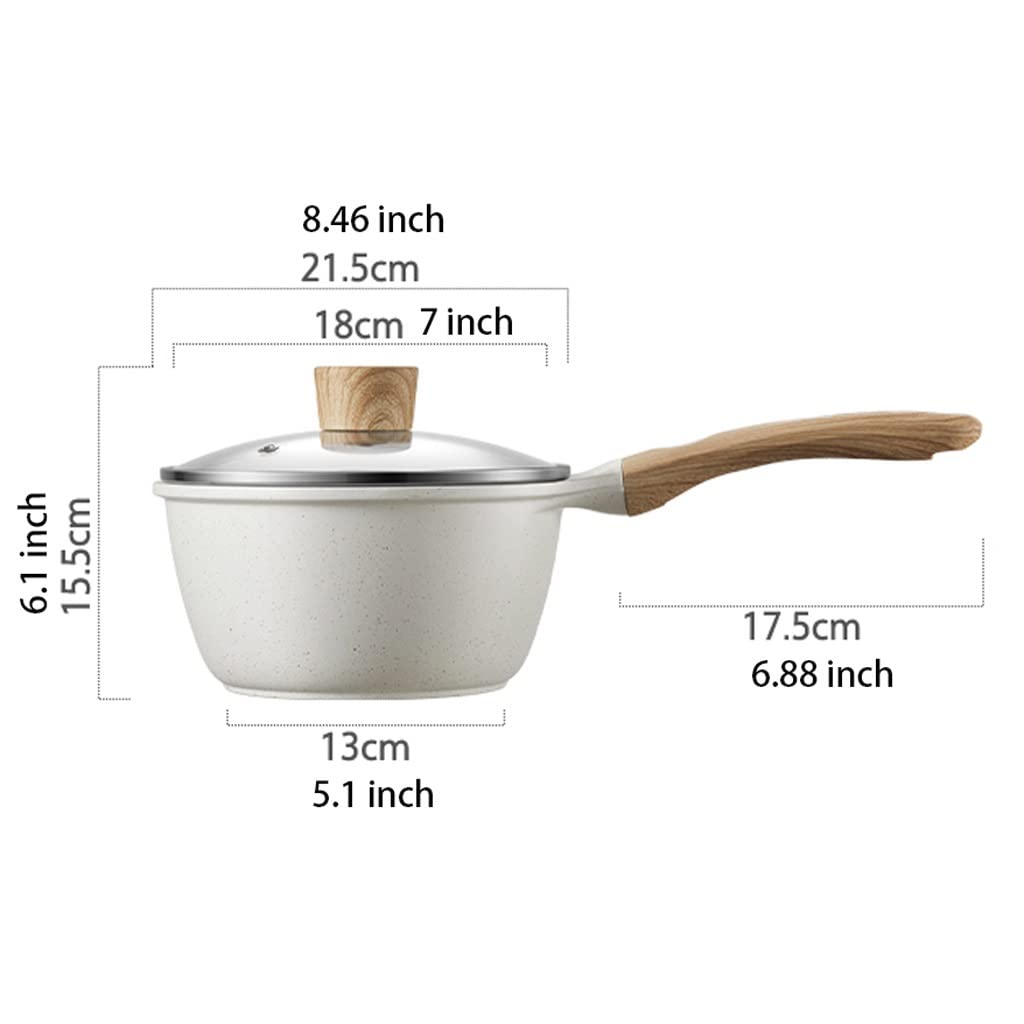 Rondel Z Pokrywką Rondel z pokrywką, Pani sosem nonstick, garnek sosu ergonomicznym uchwytem, ​​łatwy do czyszczenia, kuchenne naczynia Sprzęt Kuchenny
