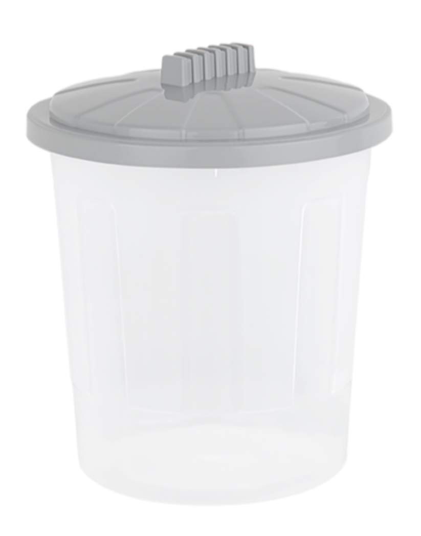 WHAM Fun Bin Clear & Cool Grey 8L