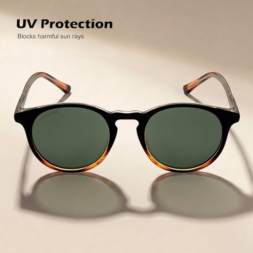 Image of ROYAL SON Polarized Stylish Sunglasses | UV Protection | Round | Classic | Men & Women | Small | SG-RS1111