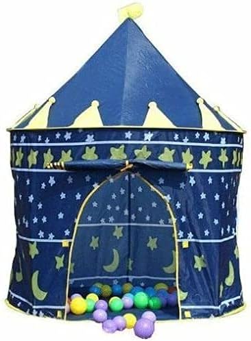 Raxter Play Tents, Childrens Indoor Tent Polyester Princess Tent Pop Up Castle Play Tent Playhouse for Kids Suitable for indoor Outdoor, Blue and Pink (blue)