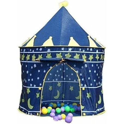 Raxter Play Tents, Children’s Indoor Tent Polyester Princess Tent Pop Up Castle Play Tent Playhouse for Kids Suitable for indoor Outdoor, Blue and Pink (blue) Cover
