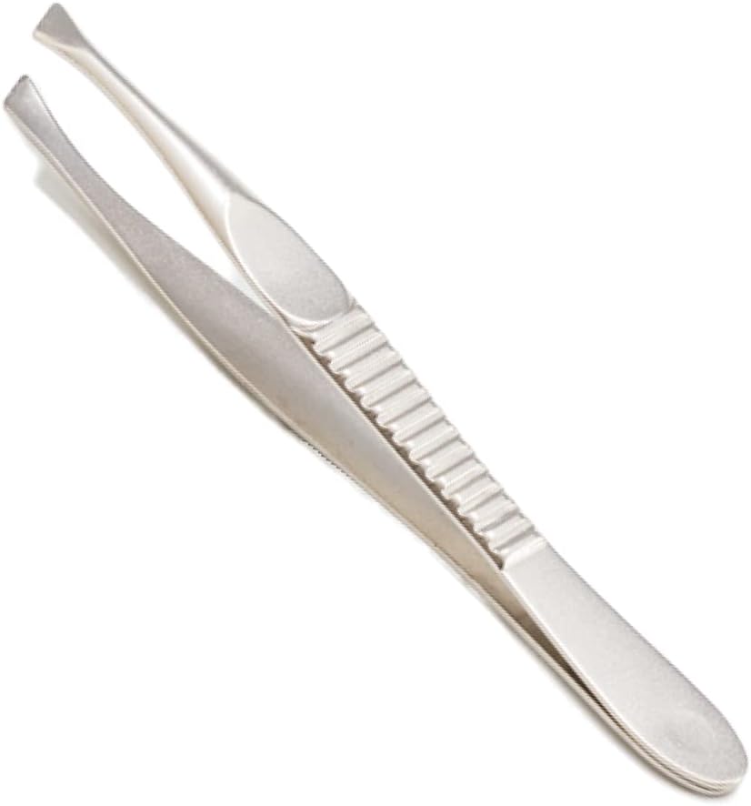 Eyebrow Tweezers [ Made in Japan ] Professional Hande Made Sharp Tweezers with Angled Tip for Men and Women