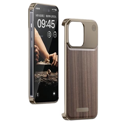 Coque MagSafe iPhone 16 Pro ultra fine titane du désert et bois