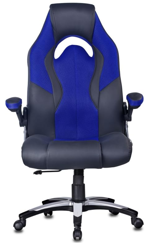 Raptor 2.0 Racing Edition Ergonomic Gaming Chair with Premium PU Leather, 3D Adjustable Armrests, Neck & Lumbar Pillow, Ultimate Comfort for Gamers and Professionals (4, Blue_Grey)
