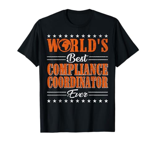 Retro Motif Worlds Best Compliance Coordinator Camiseta