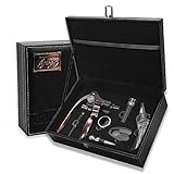 Wine Opener Corkscrew Set, OBALY 7 Pieces Wine Bottle Accessories Gift Kit, Screwpull Wine Opener,...