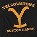 Popfunk Yellowstone Dutton Ranch Large Y Logo Unisex Adult T Shirt, Black, Large