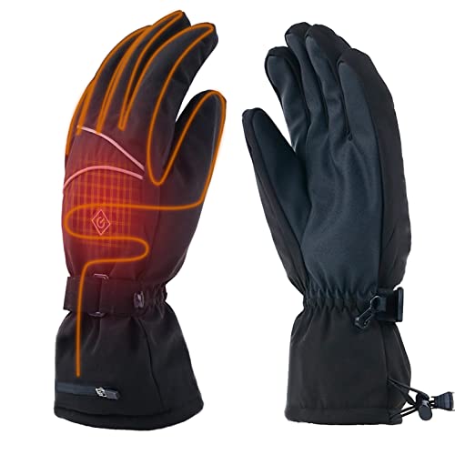 Guantes eléctricos con calefacción para hombres y mujeres, para invierno, pantalla táctil, para deportes, esquí, motociclismo, ciclismo, correr, pesca