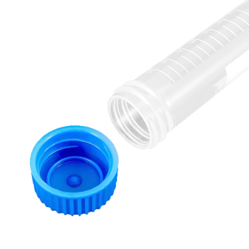 Voarge 20 pezzi tubo di centrifuga in plastica trasparente plastica centrifuga fiale con coperchio piatto a pressione, provette per laboratorio di laboratorio(15 ml)