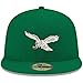 New Era Men's Kelly Green Philadelphia Eagles Omaha Throwback 59FIFTY Fitted Hat