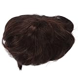 Peluca corta rizada chico textura suave pelo sintético marrón oscuro estilo ondulado shaggy para niños disfraz cosplay fiesta de Halloween