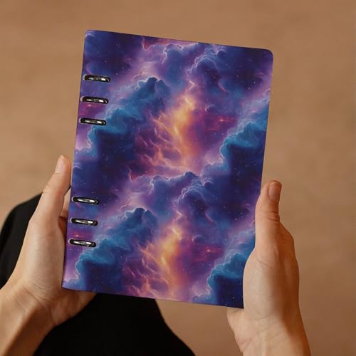 Bloc-notes lignés pour l'école et carnet de notes cuir rechargeable A5