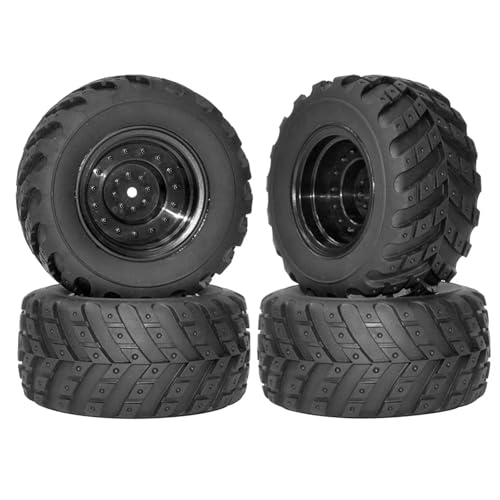 RC�J�[�̃^�C���ƃz�C�[�� Compatible With HBX For HAIBOXING 901 901A 903 903A 905 905A 1/12 RC�J�[�X�y�A�p�[�c�A�b�v�O���[�h�A�N�Z�T���[97mm�S���^�C���^�C���z�C�[��(4Pcs)