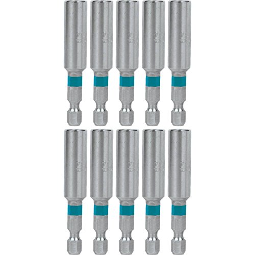 Makita A-96986 Impactx 2-3/8″ One Piece Magnetic Insert Bit Holder, 10 Pack, Bulk