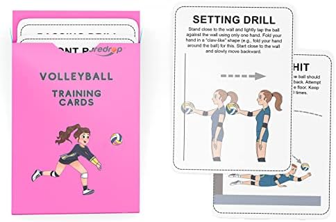 Puredrop Volleyball Training Equipment Aid Cards: Great Training Drills for Solo Practice for Volleyball Players. Exercises That Can be Done at Home