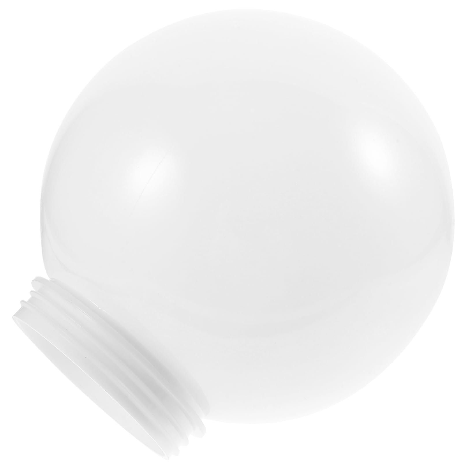 OUNONA Acrylic Milk White Ball Lampshade 200mm Diameter Outdoor Globe Light Cover 10cm Threaded Opening Replacement Lamp Accessory for Garden Post Lights