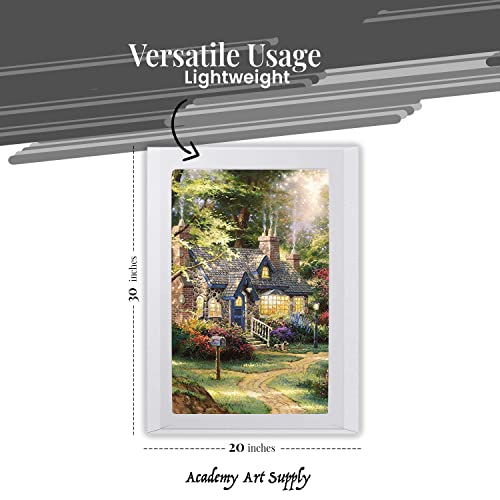 Academy Art Supply Stretched Canvases 20 X 30 Inch - 100% Cotton Artist Blank Canvas For Painting, Pre-Gessoed, Primed, Acid-Free Canvases, Perfect For Acrylic And Oil Painting, Pack Of 6 #TOP4