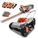 FUXTEC 20V Akku Garten Geräte Set FX-E1RM20ECO-SET & FX-E1HS20-SET • Akkurasenmäher 30cm & Heckenschere 52cm • 2X 2Ah Akku mit Ladegerät • Wechselakku System • Kabellos • Akkumäher mit 30L Fangkorb