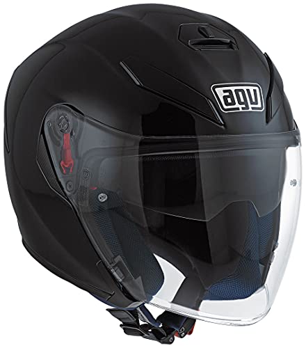 AGV 1131A4G0 K-5 Jet Solid Casco Moto Jet, negro, M-L