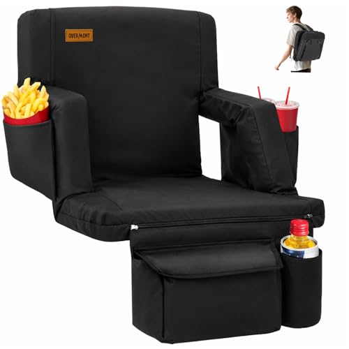 Overmont Stadium Seat for Bleachers with Back Support and Armrests