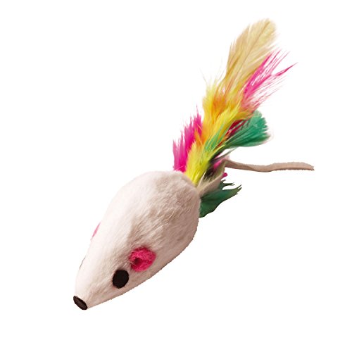 Savvy Tabby Furry Mice Cat Toys, 4-Packs #TOP2