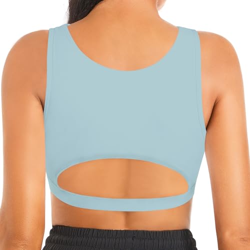 Image of Betaven Push up Sports Bra for Women Sexy Hollow Crop Tops with Removable Cups Workout Fitness Yoga Bra Medium Support