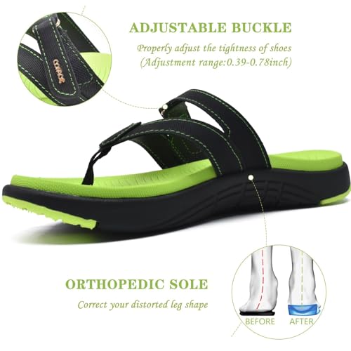 Image of COFACE Womens Orthopedic Flip Flops Arch Support Yoga Walking Thong Sandals