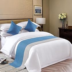 SXLXYOF Bufandas de Cama Jacquard Camino de Cama Sencillo Moderno Colcha Individual Doble Que no se decolora Ropa Cama Bufanda cobertores de Cojines Hotel Casa Pensión Decoración,D-50 * 180CM