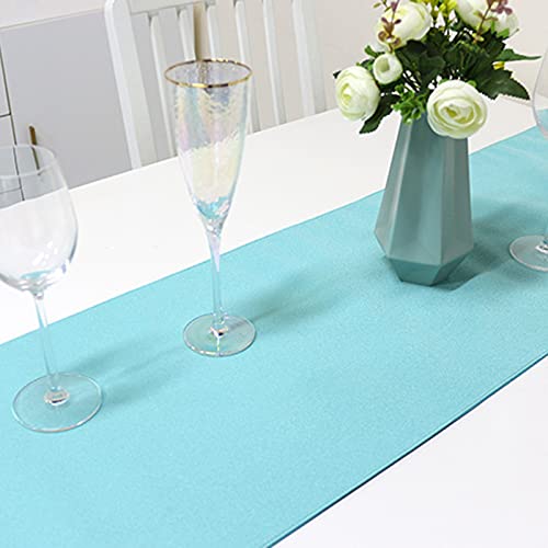 Chemin de table bleu teal pour protéger et décorer votre table à thé ou meuble de placard - 5