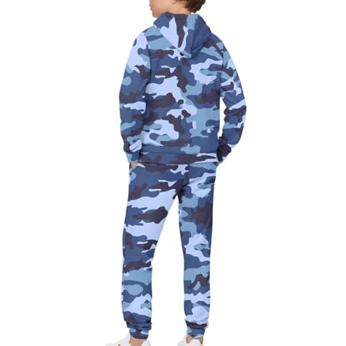 doginthehole Boys Hoodie Pant Set Graphic Hooded Sweatshirt Sweatpant Suit 2 Piece Clothing Set for 5-12 Years2