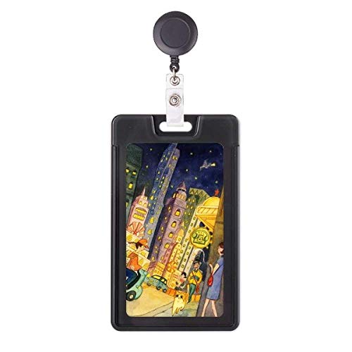 Étui rétractable pour badge Miaoji motif chat idée cadeau collègue
