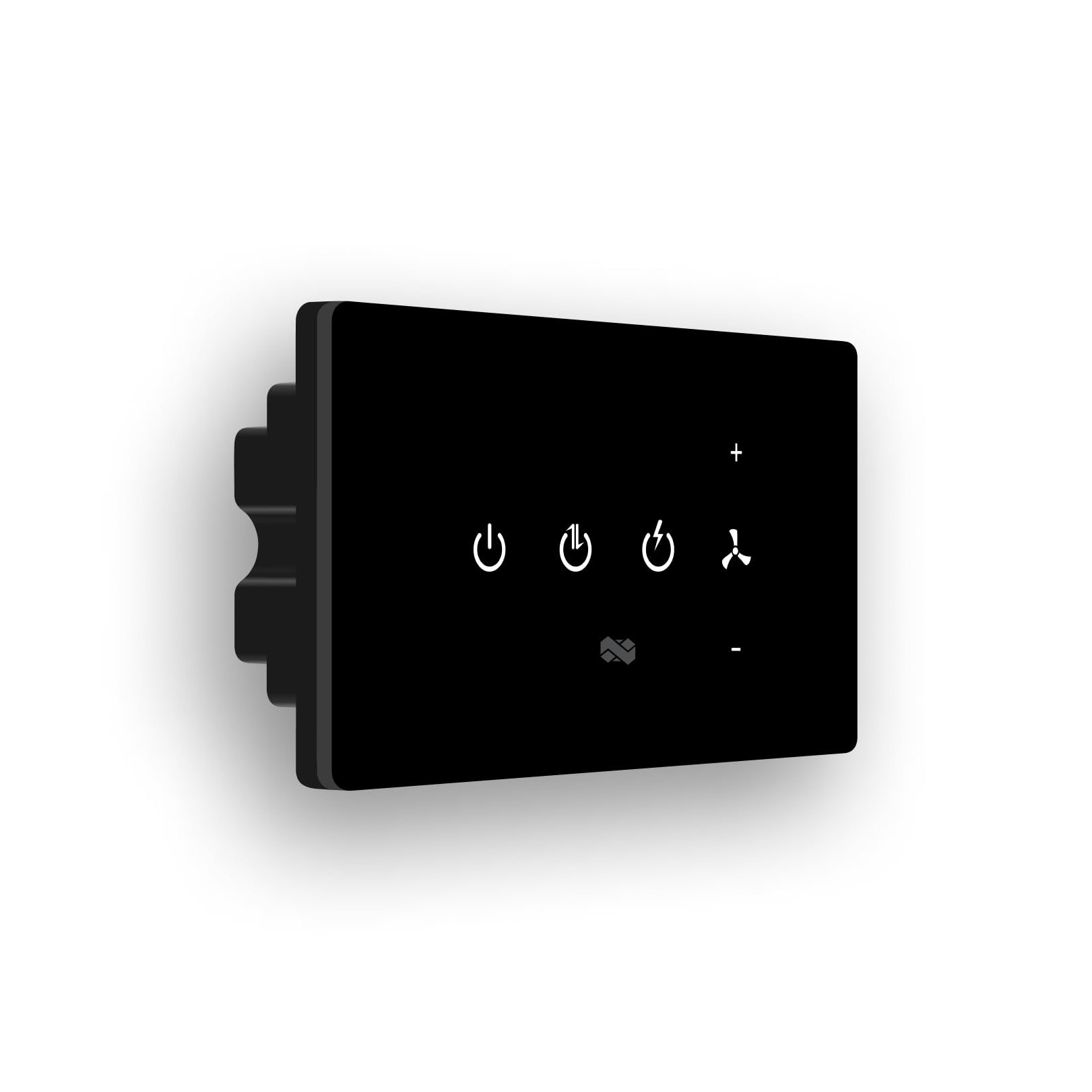 Smart Wifi Board: 3 x Lights Switch and 1 x Fan switch Module. Finger Touch, Remote, App Control. Voice via Google Home/Alexa. Home Automation Solution (Black)-image-36