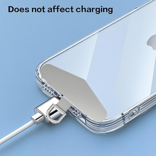 XIELBIS 4Pcs Phone Tether Tags,Phone Tether Tabs,Metal Crossbody Cell Phone Lanyard Patch Silve for Smartphones - Stainless Steel Cellphone Lanyard Tether Patches,Mobile Phone Lanyard Patch - Image 5