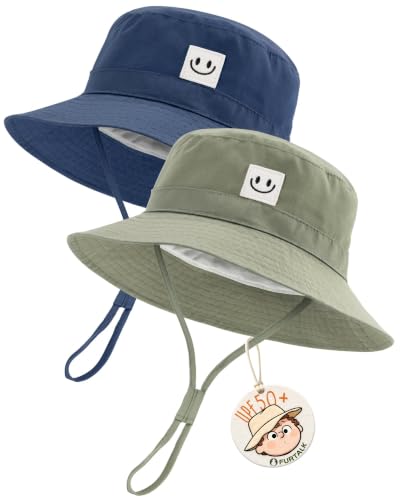 FURTALK Baby Sun Hat Toddler Bucket Hat Beach Smile Face UPF 50+