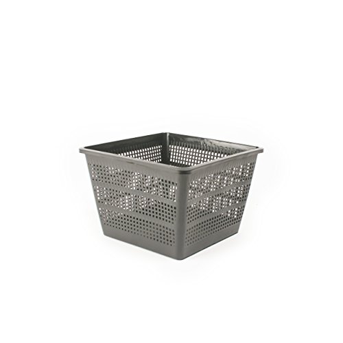 Iflo Wasserpflanzenkorb, 25x25x18 cm, für Gartenteiche, geeignet für Teichpflanzen wie Seerosen, Kunststoff, Teichpflanzenkorb, Gartenteich (5)